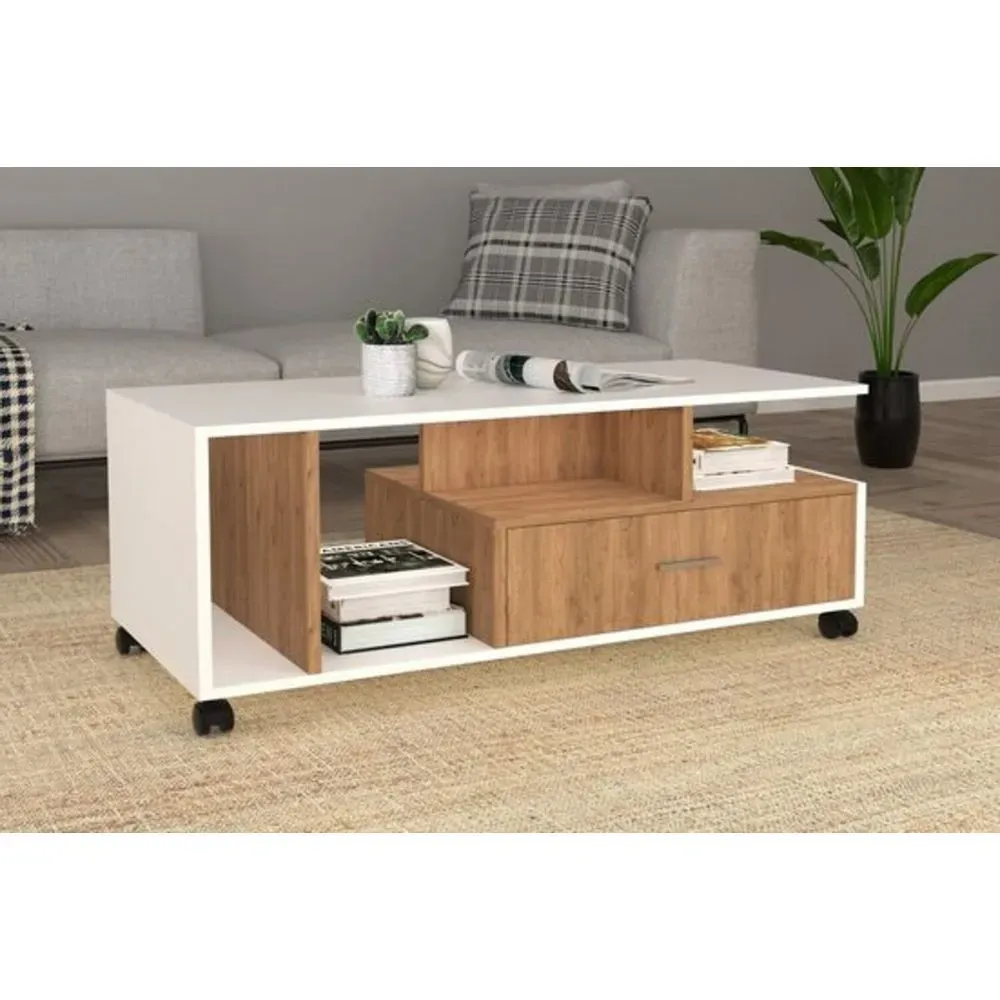 Mesa de Centro moderna Eira Blanco/Duna