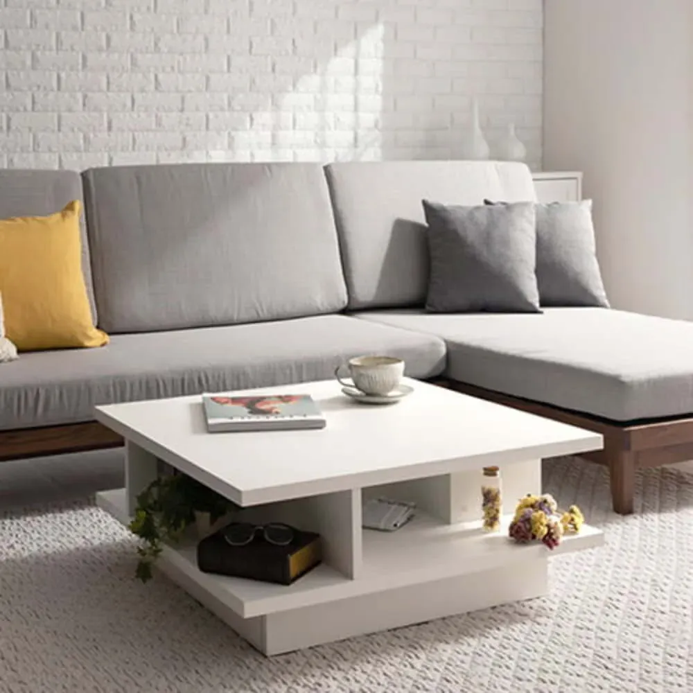 Mesa de Centro Moderna Vince Blanco