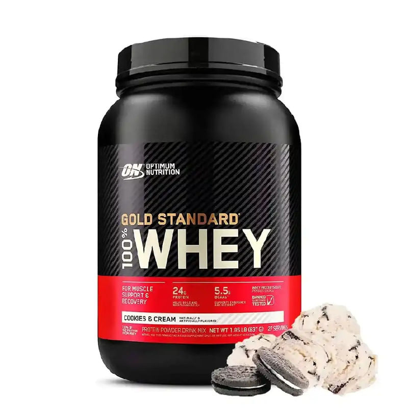 Proteína Gold Standard Whey de 1.85lb a 2lb - Optimum Nutrition - Cookies & Cream