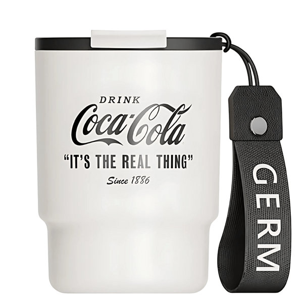 Mug termico Bamboo Germ x Coca-Cola | 360ml / 12oz  Blanco