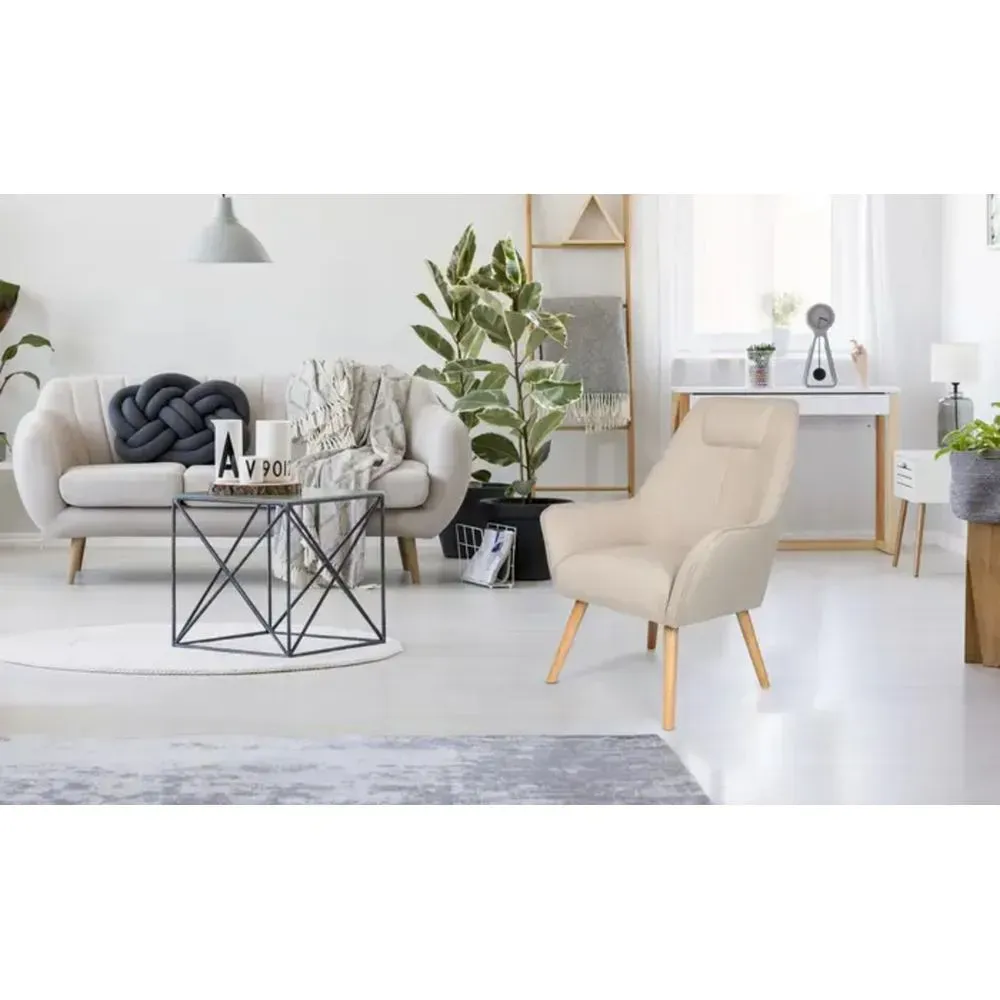 Butaca Sillón Escandinavo Elliot color Beige TU MESITA