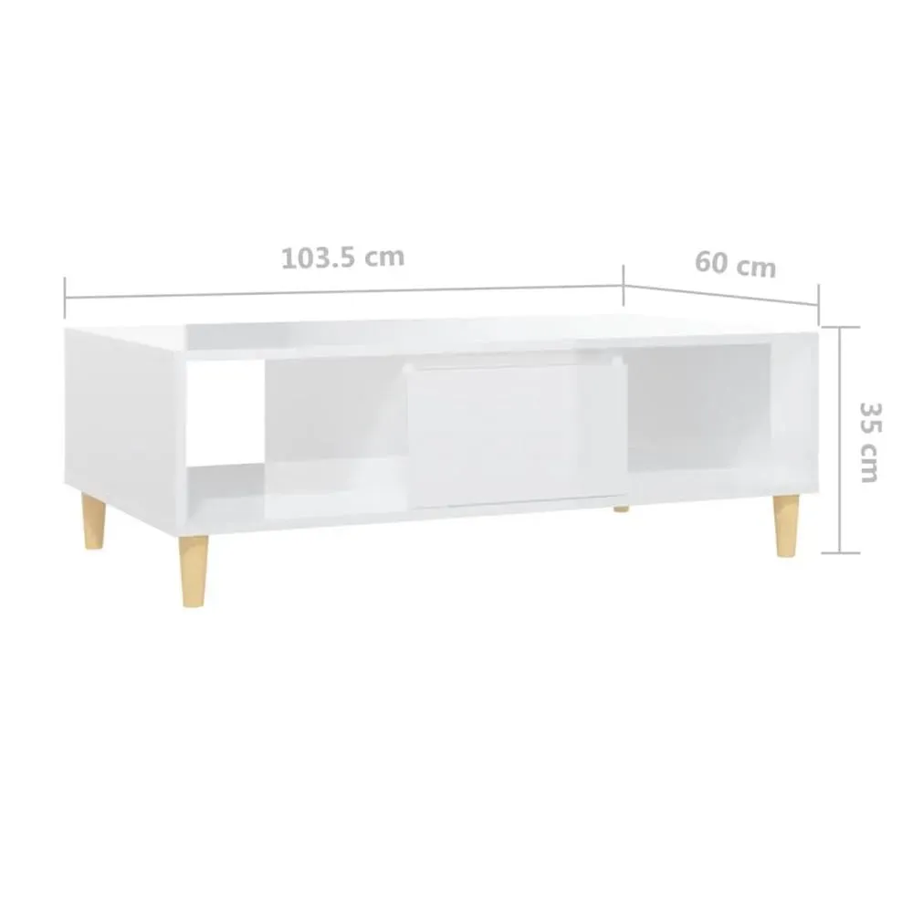 Mesa de Centro Clásica TU MESITA Florencia color Blanco 1 puerta