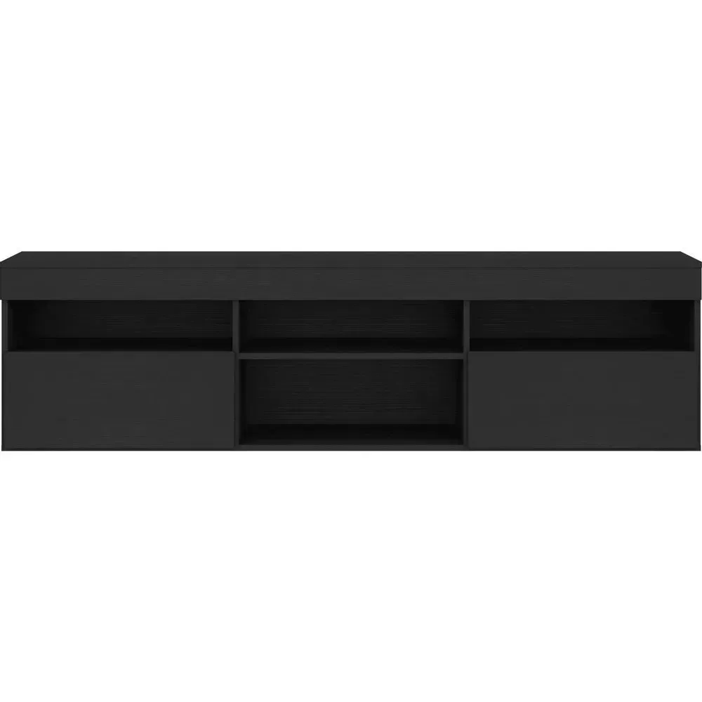 Mesa de TV Contemporánea Leyka 175x48x35 Negro