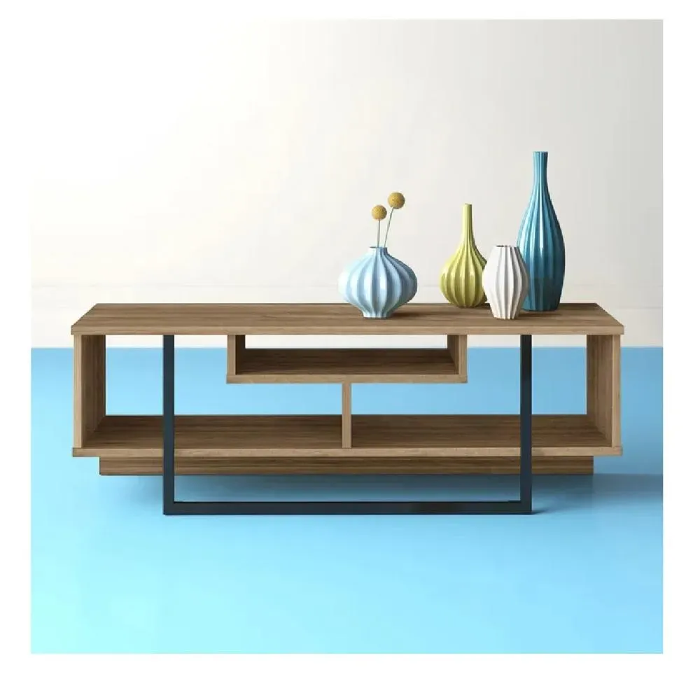 Mesa de TV Moderna Malibú 48"" TU MESITA Melamina 18mm color Marrón