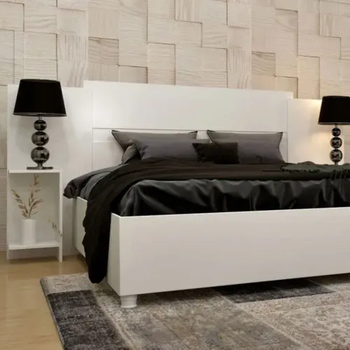 Cabecera de Cama Sonia color Blanco con repisas TU MESITA