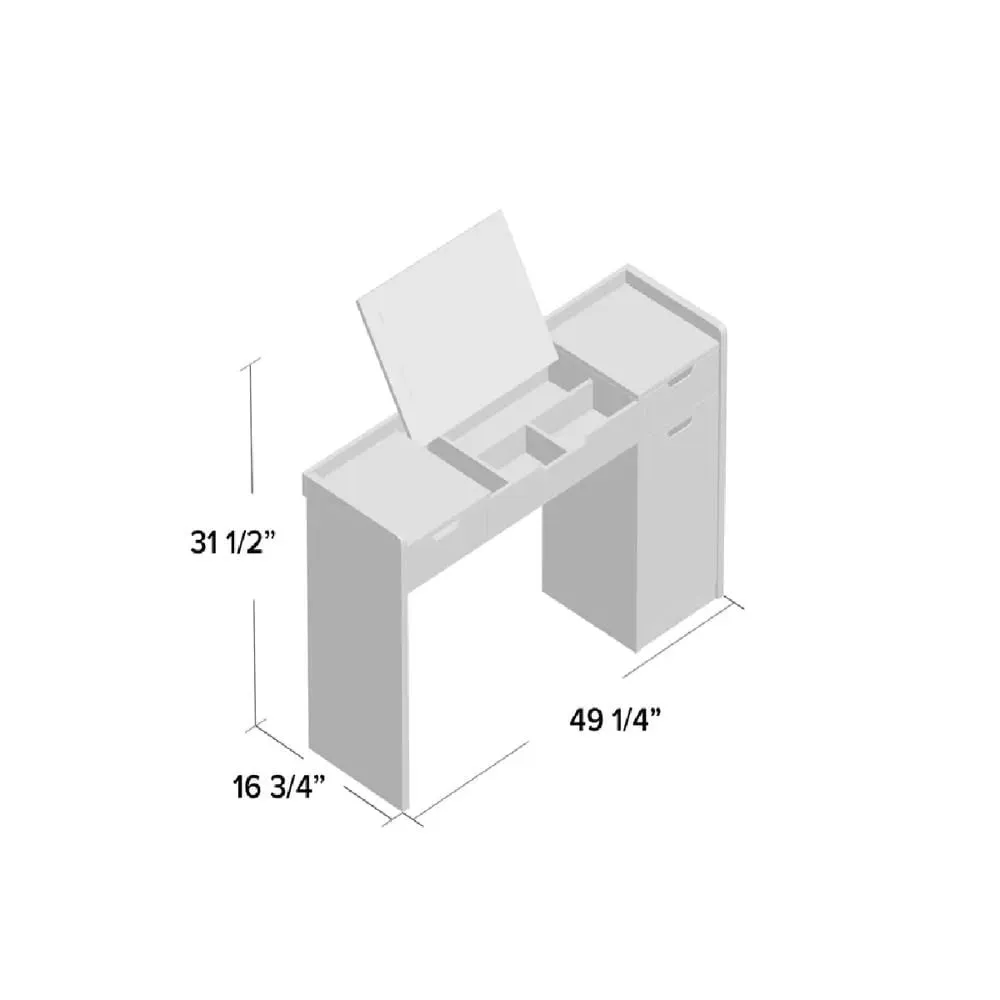 Tocador Moderno TU MESITA Montana color negro 3 cajones 1 puerta