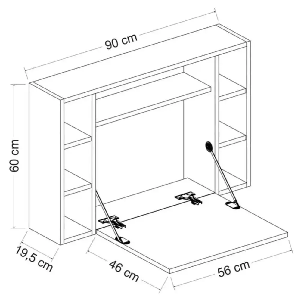Escritorio Flotante moderno Rogelio color Blanco TU MESITA
