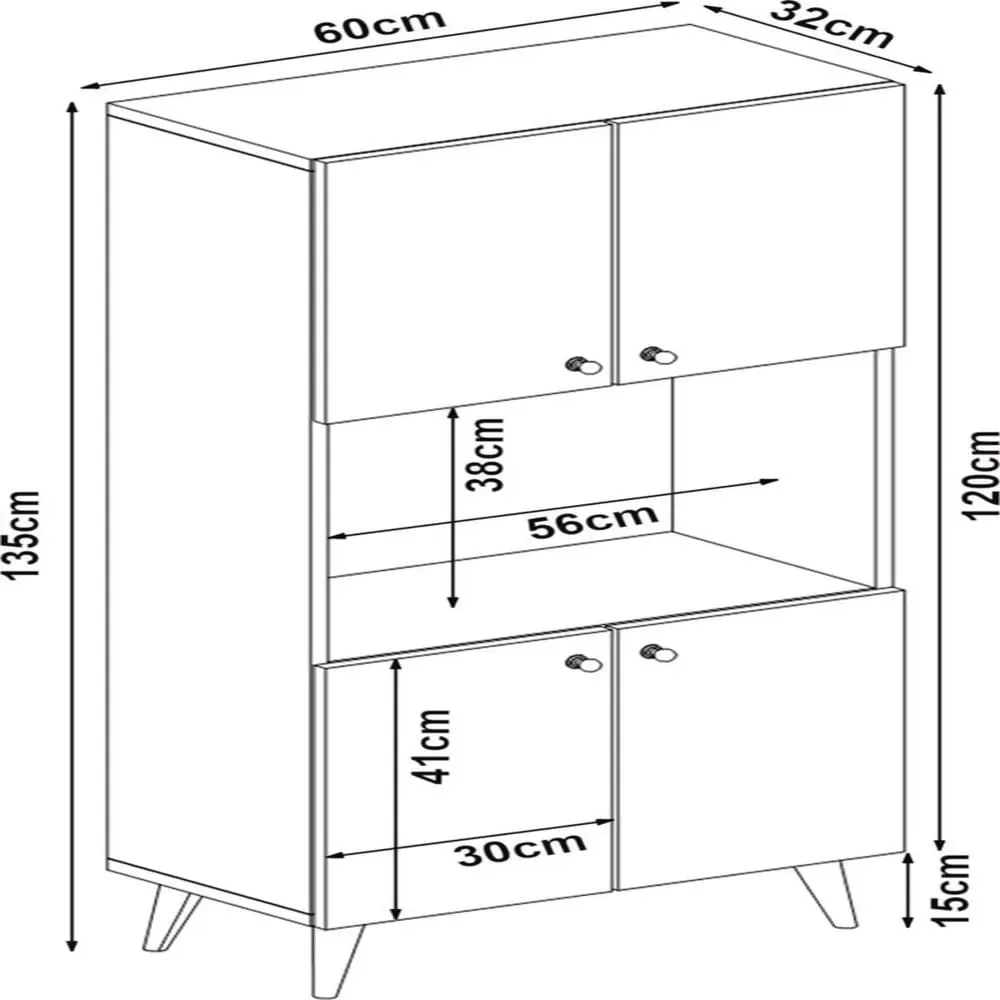 Librero Armario TU MESITA Bogota color Blanco 4 puertas