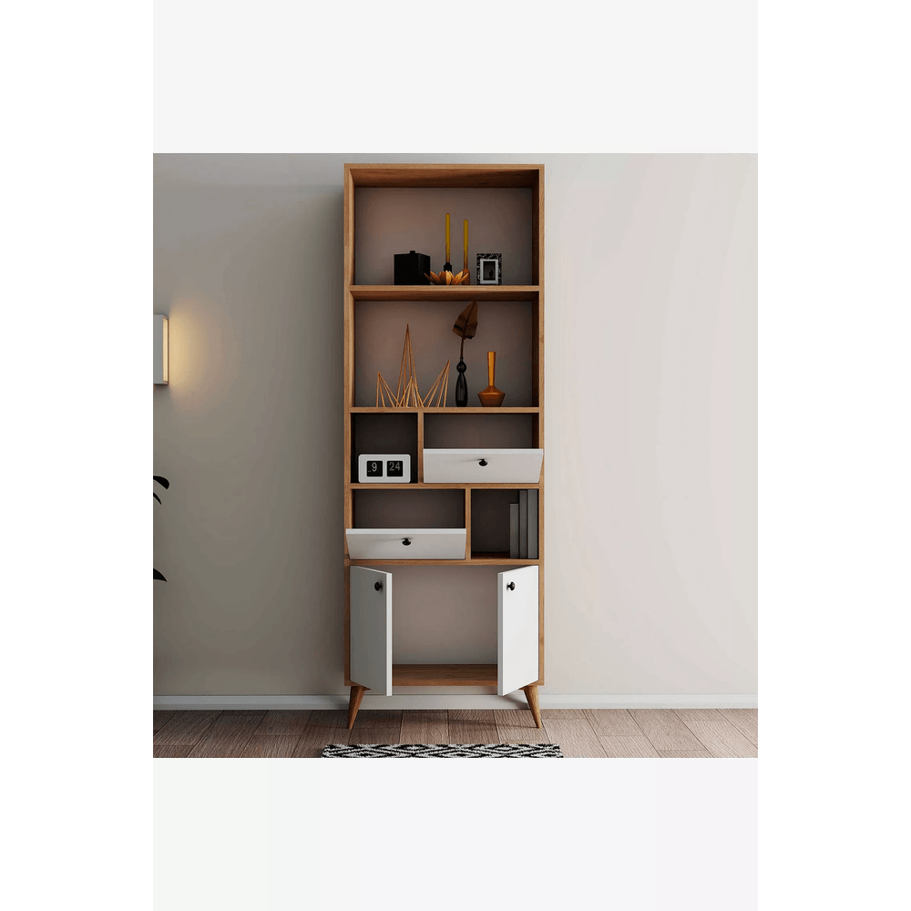 Librero Organizador Salomé color Duna/Blanco TU MESITA