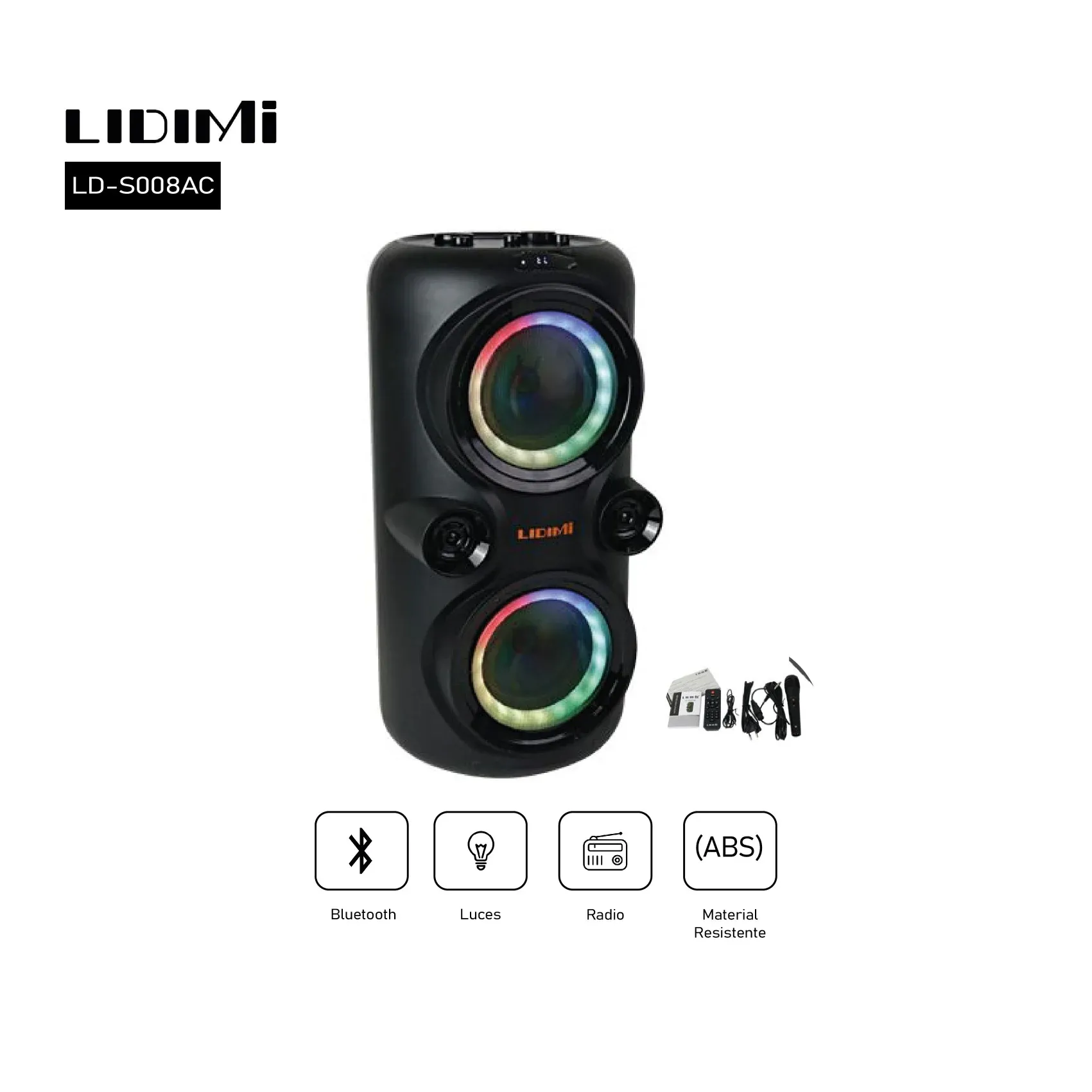 PARLANTE BLUETOOTH LIDIMI PORTATIL LD-S008AC 70 W