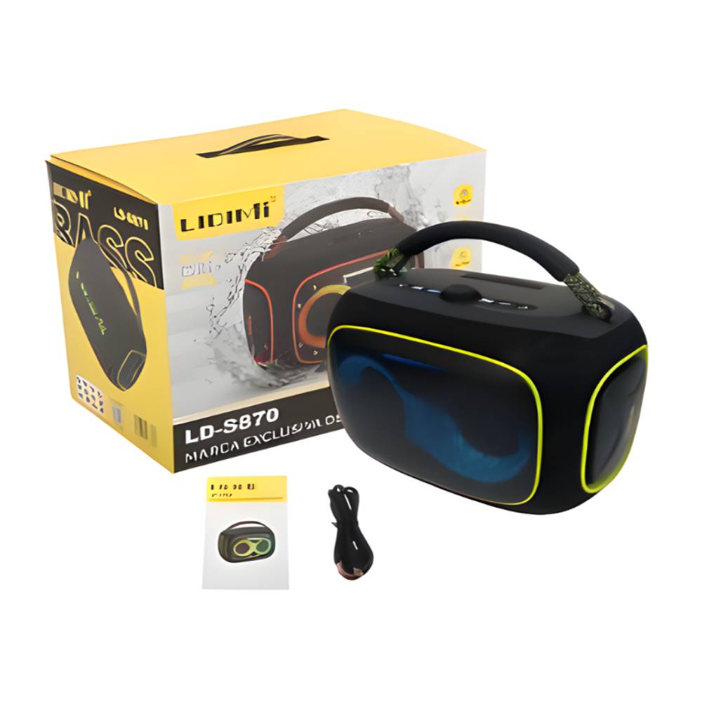 Altavoz Bluetooth Portátil Lidimi LD-S870 100W 12h Batería Bluetooth 5.0 Negro - MEGA IMPORT