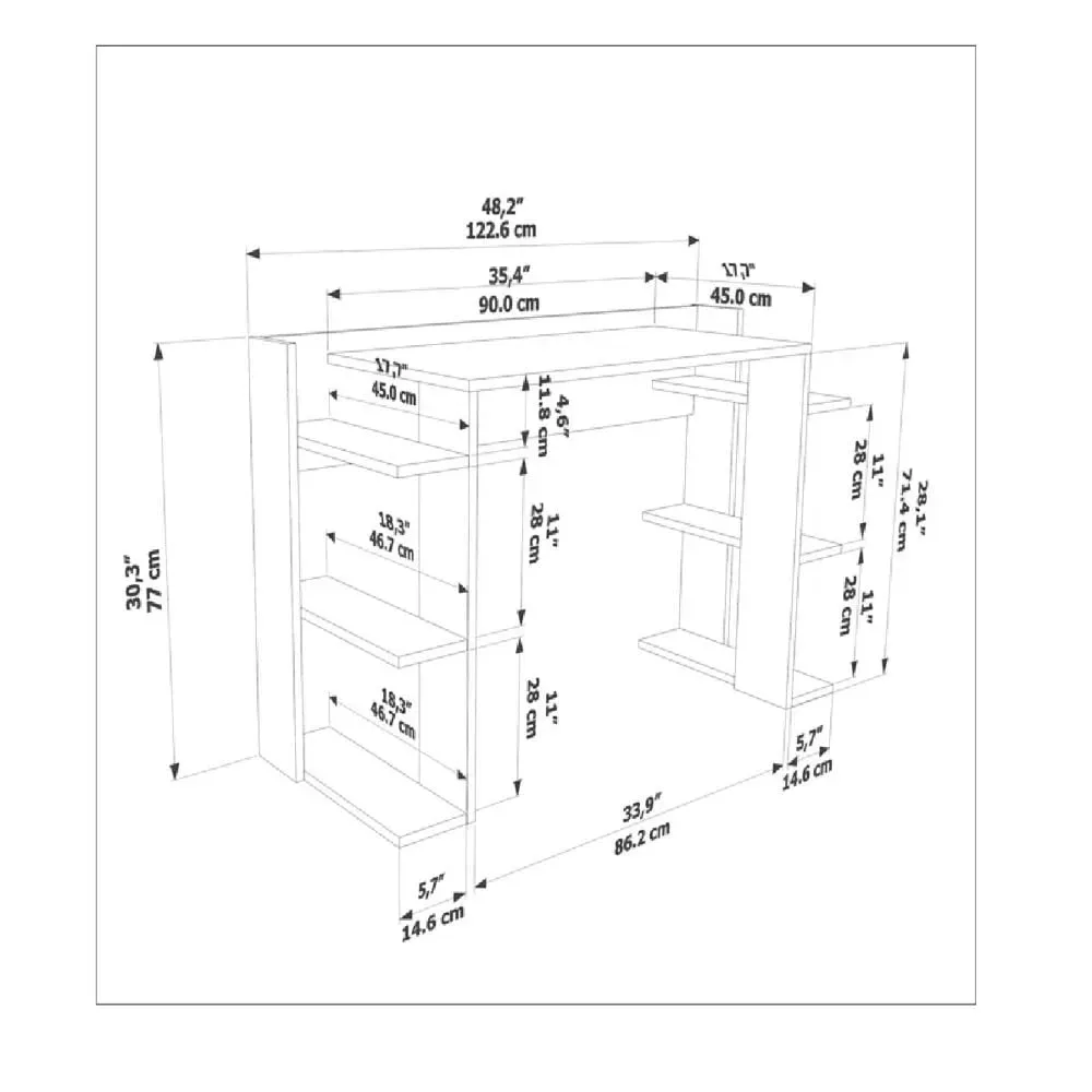 Escritorio Juvenil TU MESITA Bresia color Blanco
