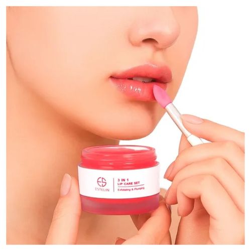 Mascarilla Labial Estelin Cherry con Exfoliante mas balsamo y vitamina C
