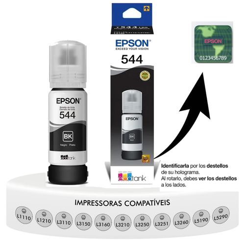 Epson Botella de Tinta T544 Negro