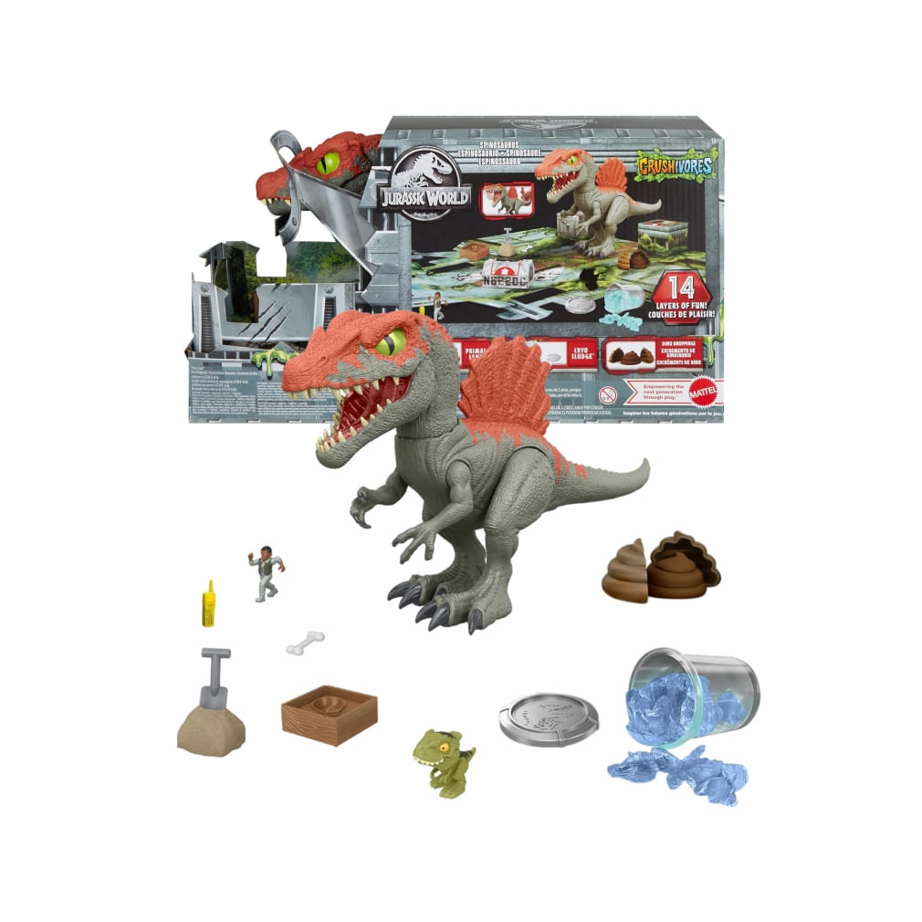 Jurassic World Crushivores Mattel Cage Crasher Spinosaurus