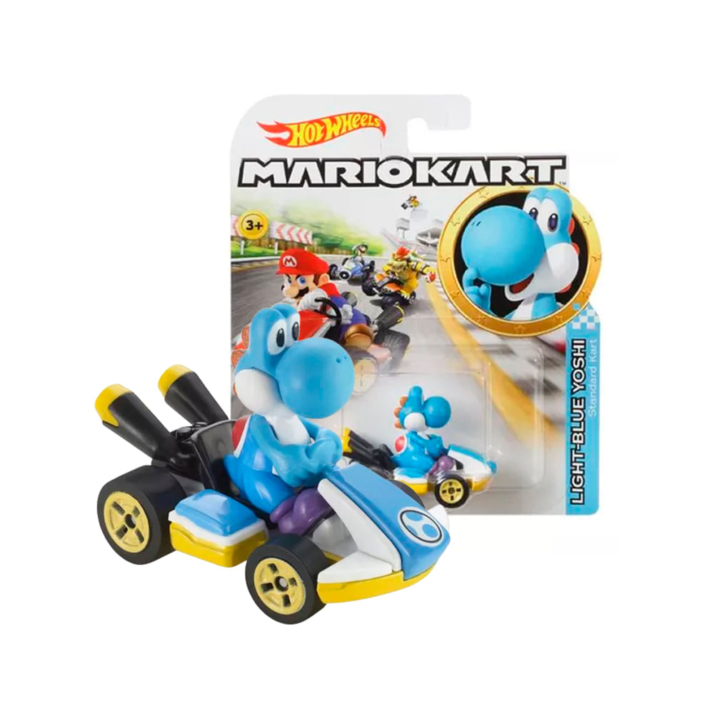 Hot Wheels Mario Kart Yoshi Light Blue