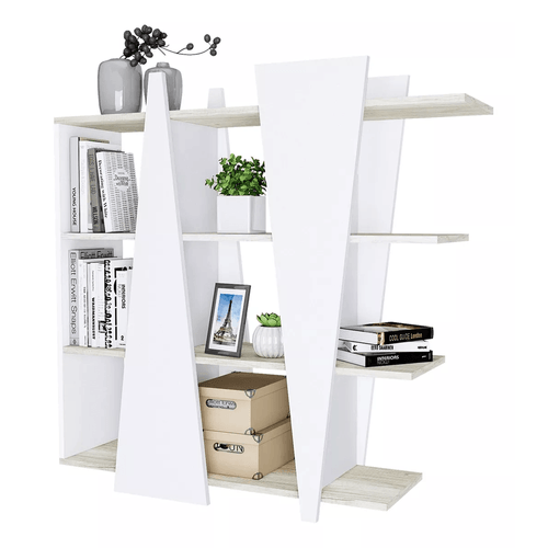 Estante Moderno Nataly color Blanco/Ceniza TU MESITA