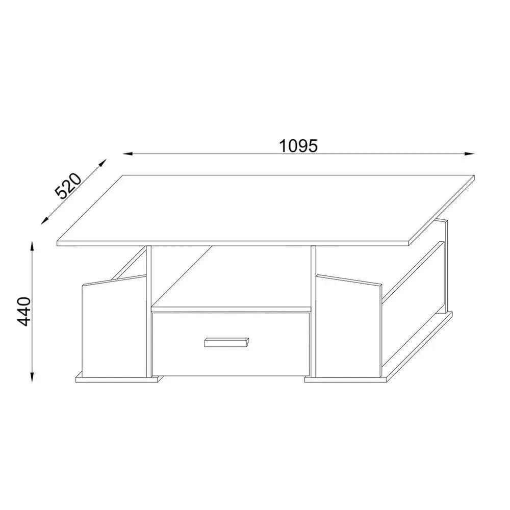 Mesa de Centro Funcional TU MESITA Gia color Marrón 1 cajón