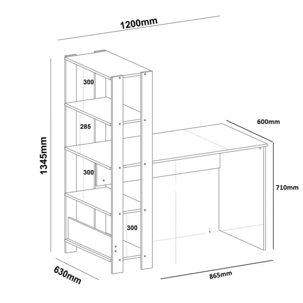 Escritorio Moderno con Estantes Jesús color Blanco TU MESITA