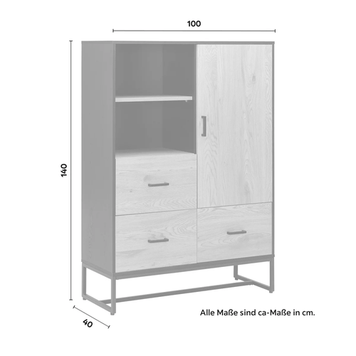 Mueble clásico multiusos Nerón color Haya TU MESITA