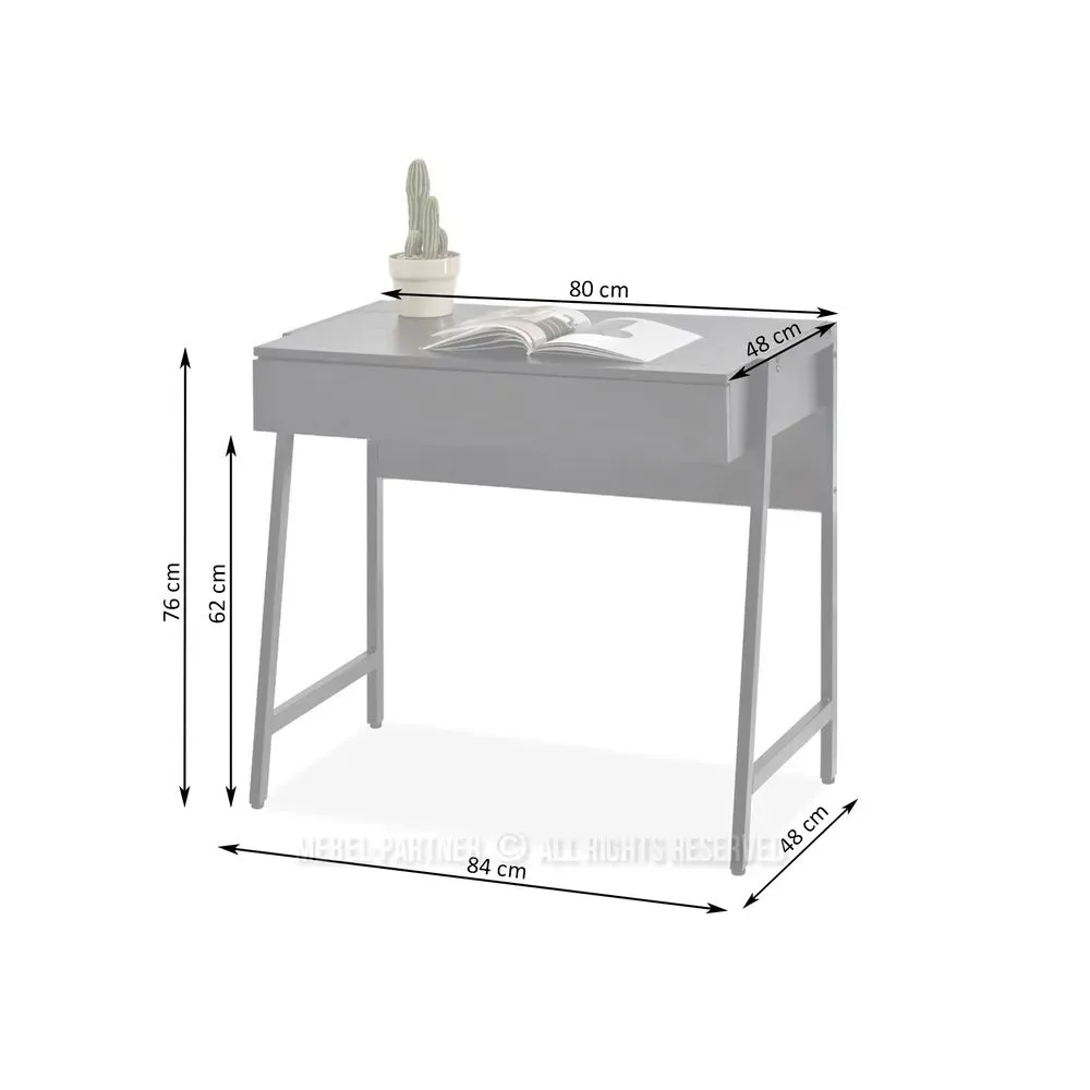 Escritorio Práctico Raiven color Negro 1 cajón TU MESITA