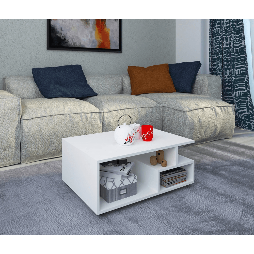 Mesa de Centro Moderna Angela color Blanco TU MESITA