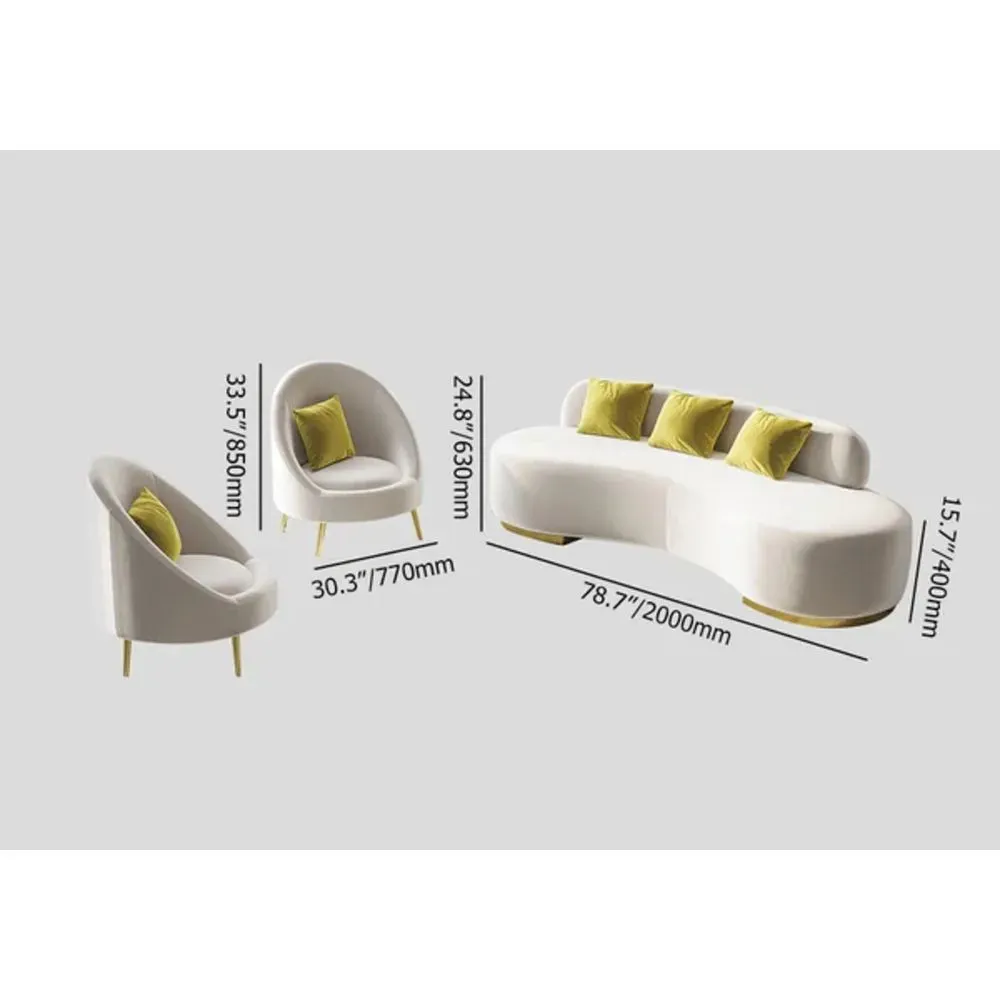 Juego de Sala 3 piezas Agnus color Blanco TU MESITA