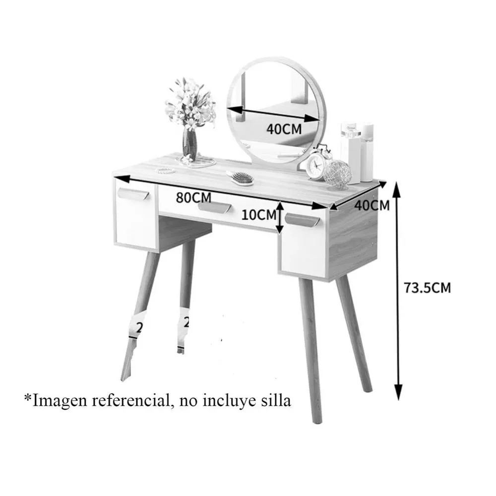 Tocador Vintage Moderno Paty Blanco