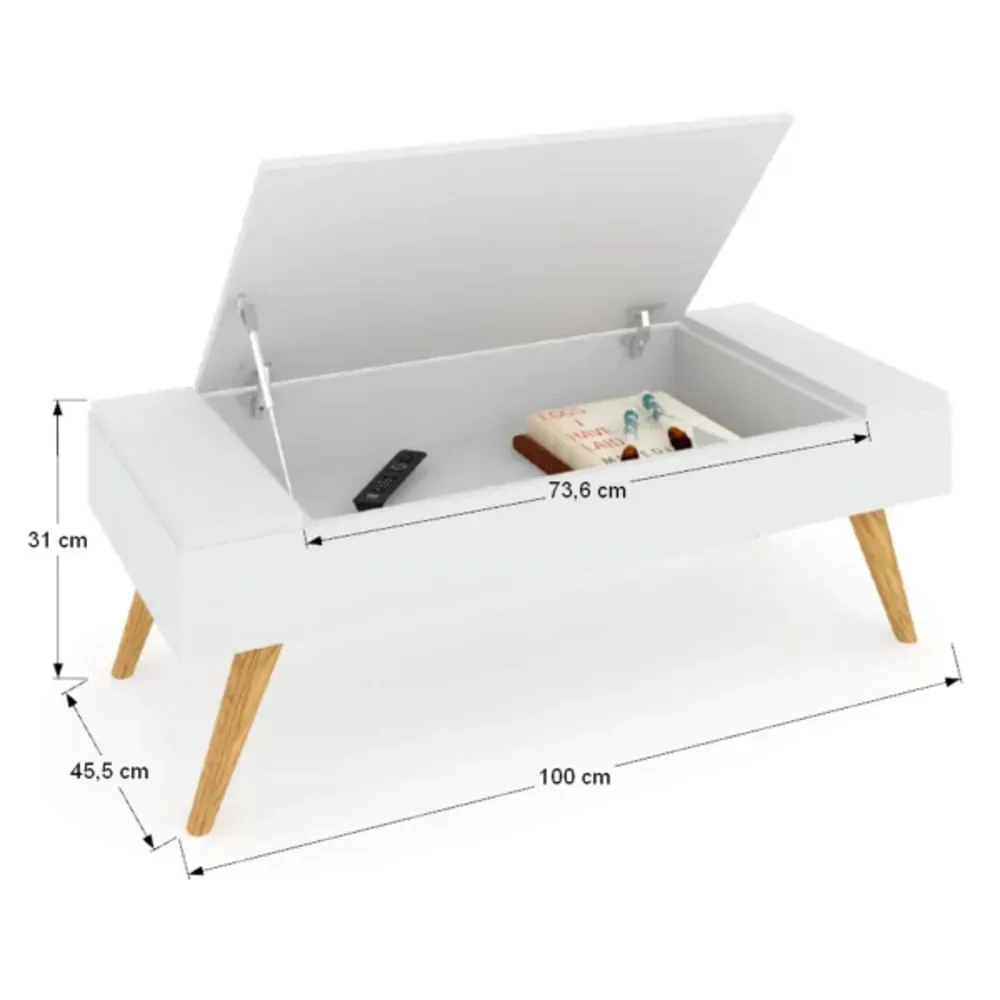 Mesa de Centro Gijon color Blanco 1 puerta TU MESITA