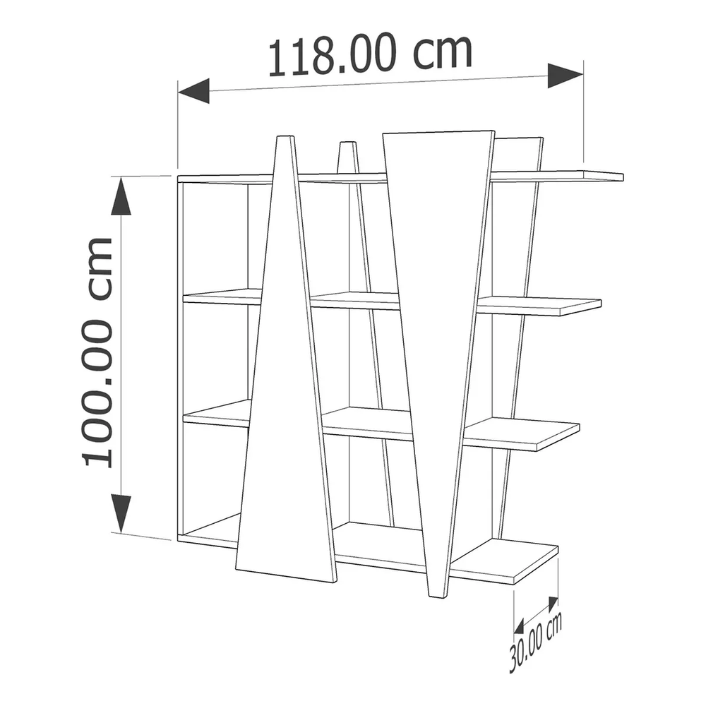 Estante Moderno Nataly color Blanco/Haya TU MESITA