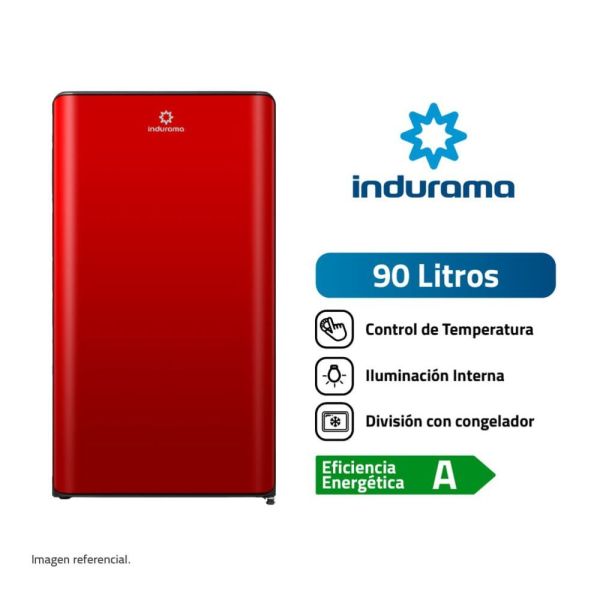 RI-109R - Frigobar Rojo Defrost 90Lt Indurama