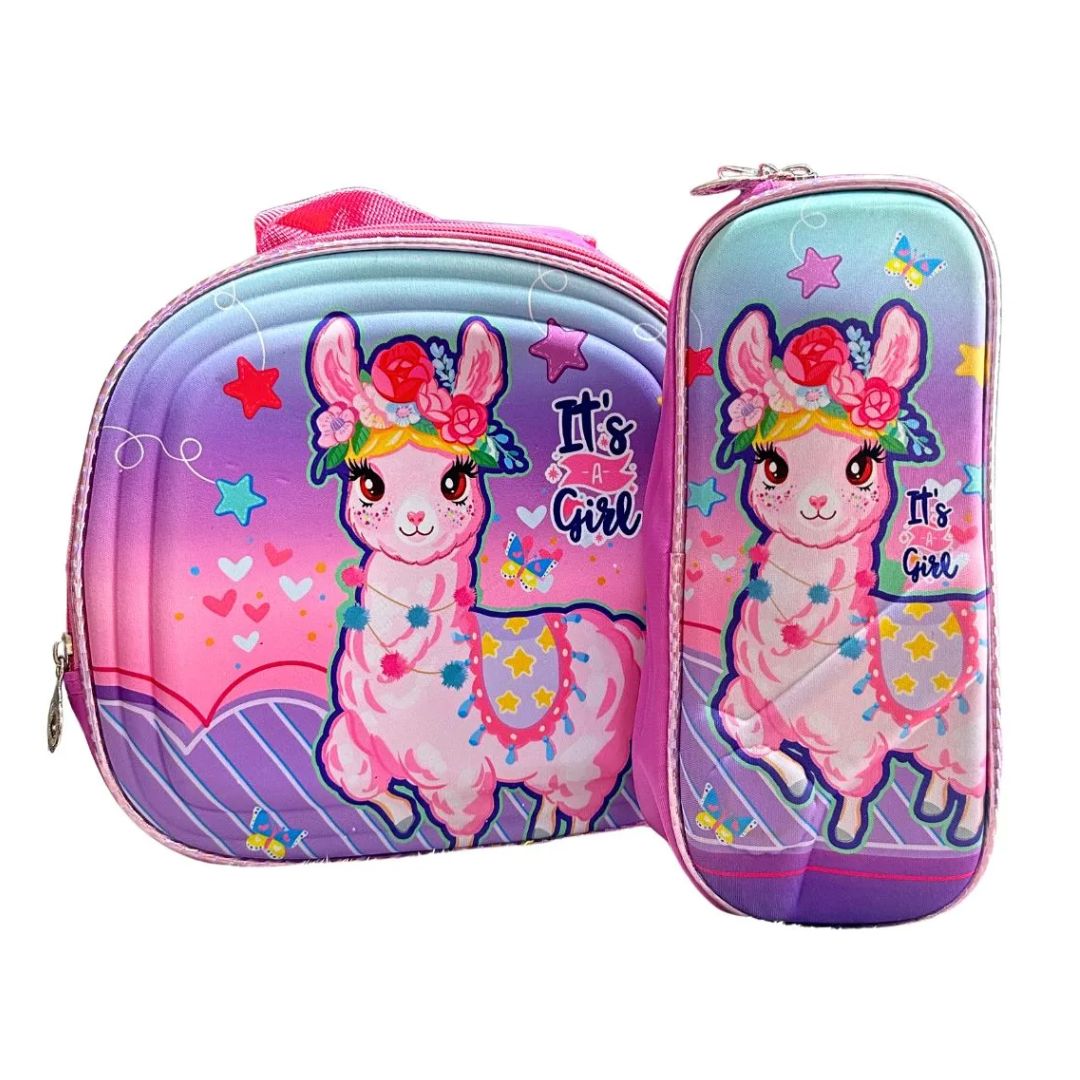 SET DE MOCHILA PARA NIÑOS 3 EN 1 MULTIPACK LLAMA