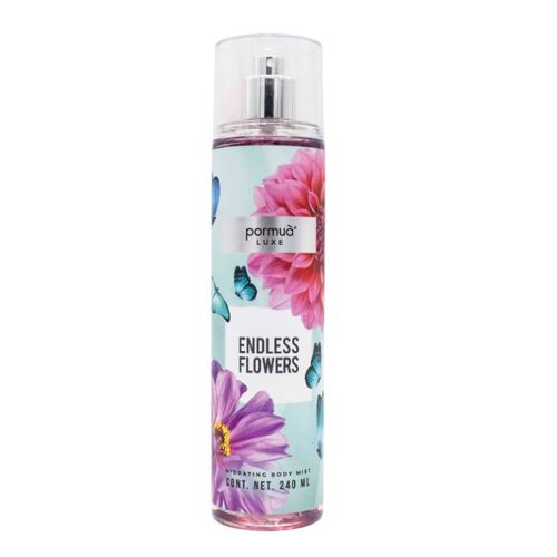 Hidratante Body Mist PORMUA LUXE Endless Flowers Frasco 240ml