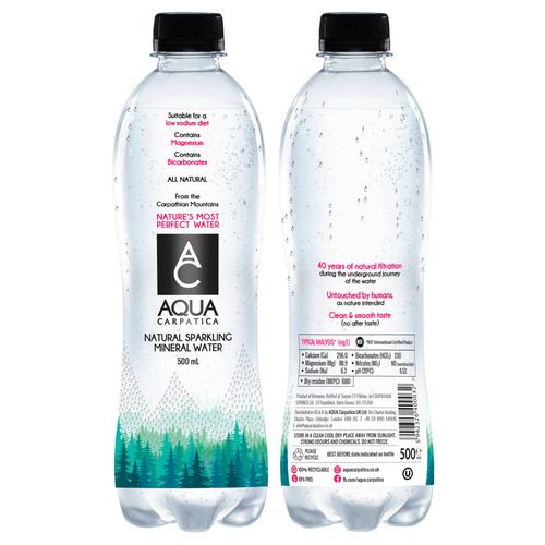 Agua con Gas CARPATICA Natural Botella 500ml
