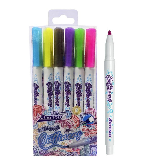 PLUMON DELGADO ARTESCO OUTLINERS X 6 UND
