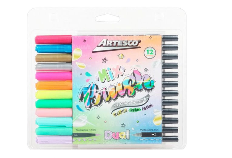 MARCADORES ARTESCO DUAL BRUSH MIX X 12 UND