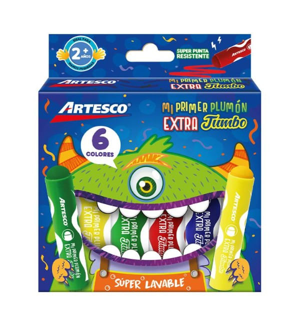 PLUMON ARTESCO EXTRA JUMBO MI PRIMER PLUMON X 6 UND