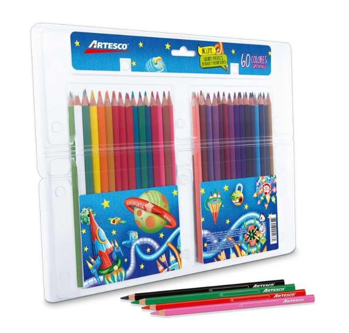 COLORES  LARGOS SUPERPUNTA  ARTESCO TRIANGULARES X 60 UND