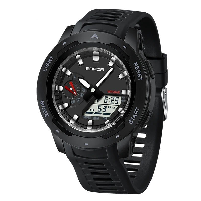 Reloj Hombre SANDA 3360 Analogo-Digital Negro