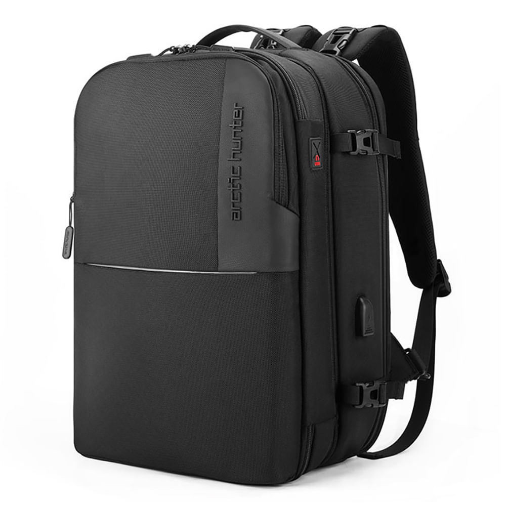 Mochila Hombre Arctic Hunter 0382 Viaje Laptop 2 en 1 USB Negro