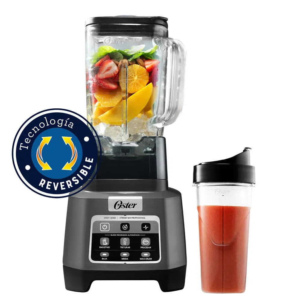 Licuadora Oster Profesional XTREME MIX con iBLEND y MAX CRUSH con Tecnología Reversible, Vaso Blend-