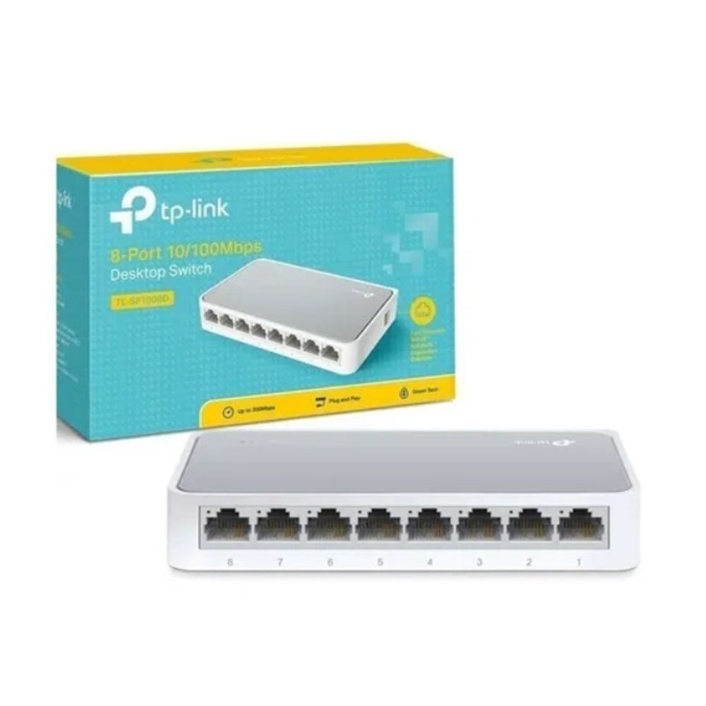 Switch Tp-link Tl-sf1008d - 8 Puertos 10/100 Mbps rj45 cat5 cat6