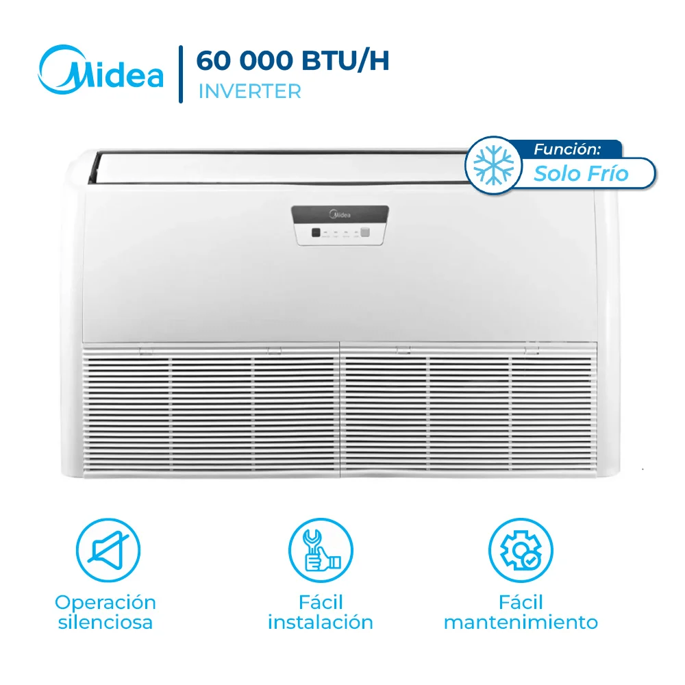 Aire Acondicionado Midea 60,000 Btu Piso Techo Inverter Frío Solo