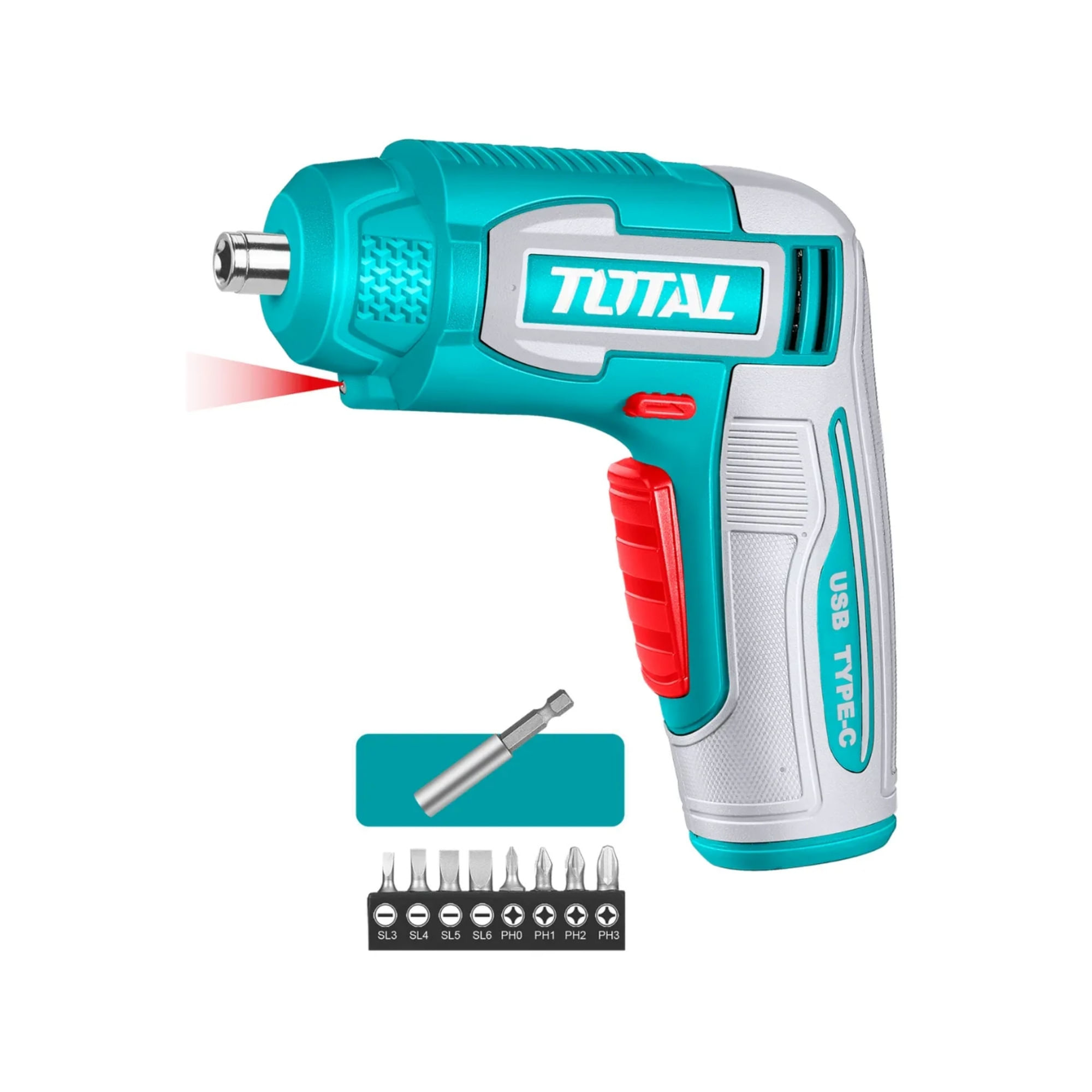 Atornillador inalámbrico 4V con puntillas magnéticas TSDLI0458 total