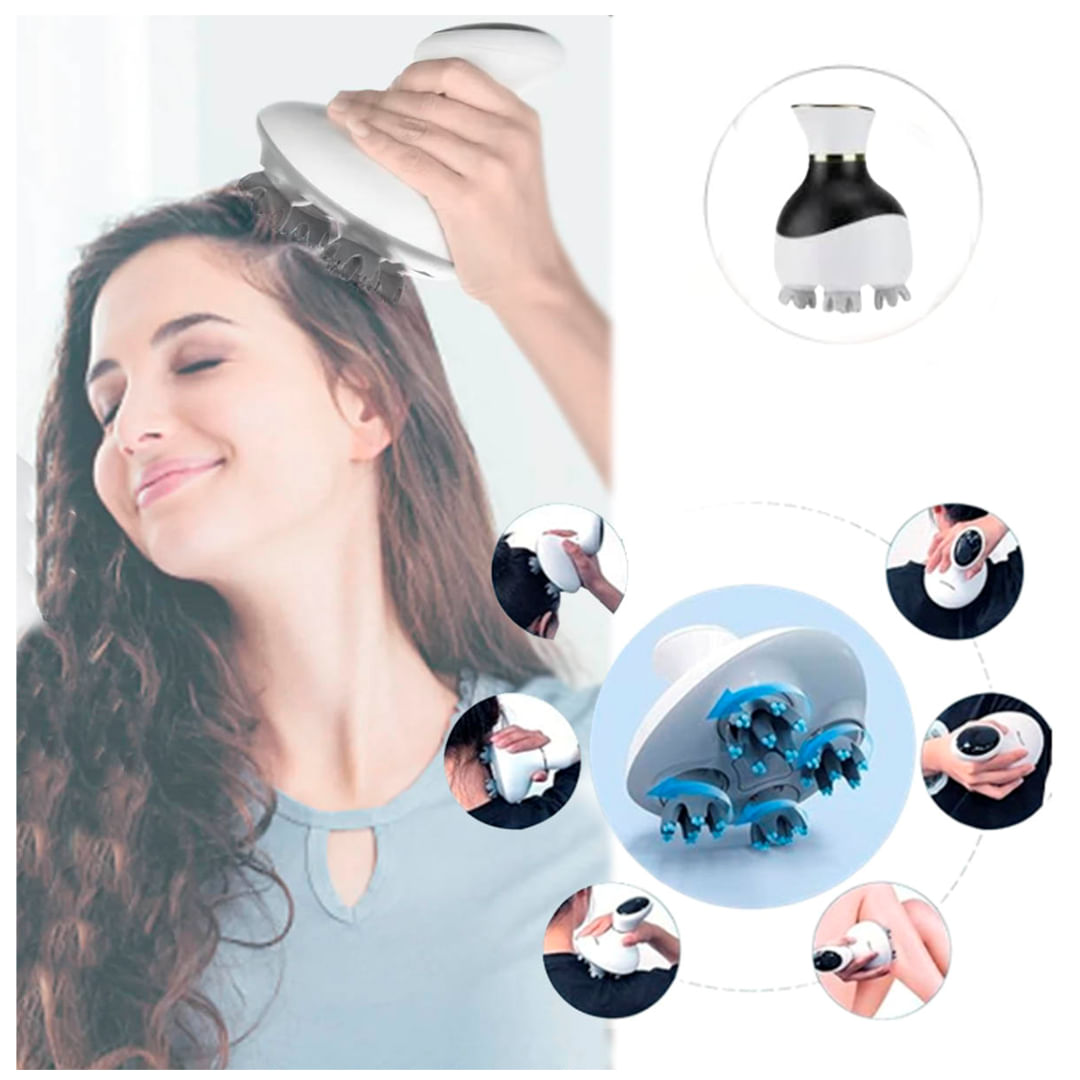 Masajeador Eléctrico de Cabeza y Cuero Cabelludo Recargable