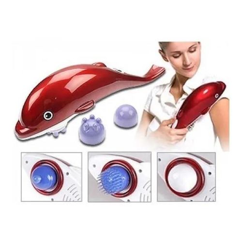 Masajeador Delfín Infrarrojo Con 3 Cabezales De Silicona
