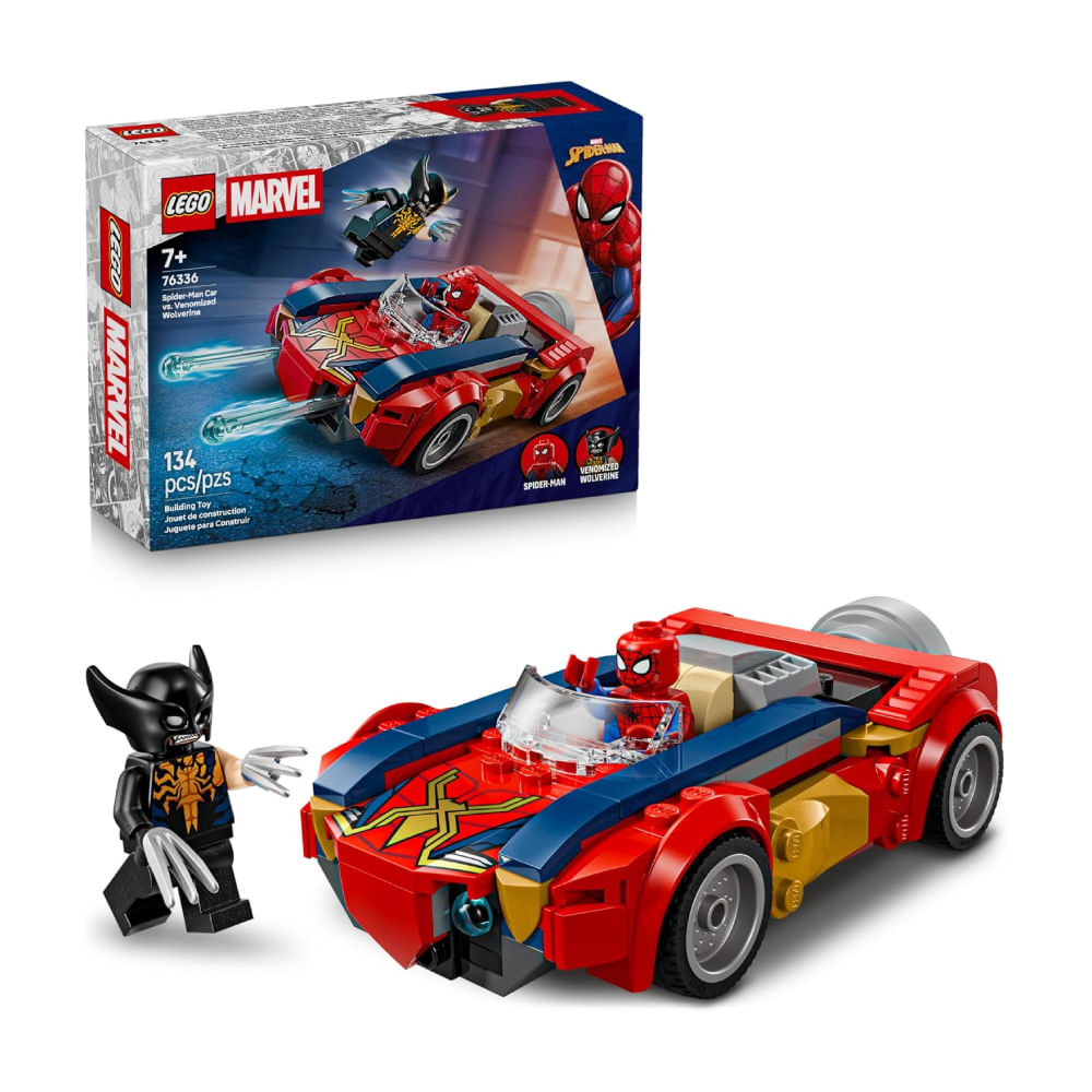 LEGO Marvel Spider Man Car vs Venomized Wolverine 76336