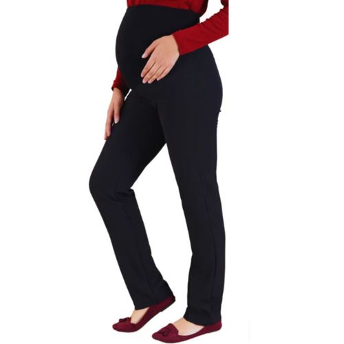 pantalon de tela de vestir  de embarazada / maternidad azul 30