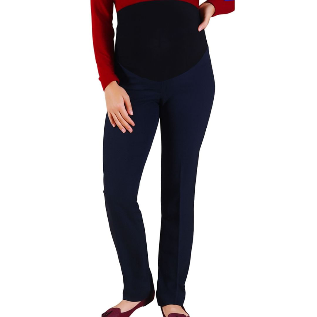 pantalon de tela de vestir  de embarazada / maternidad 34 negro