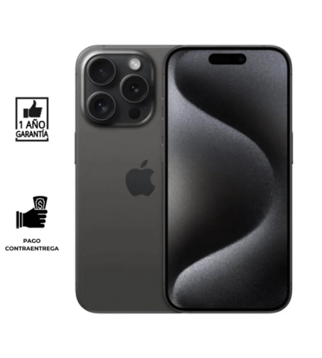 iPhone 15 PRO ESIM 128 Gb I Reacondicionado Grado B I color: Negro